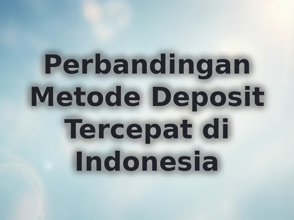 Perbandingan Metode Deposit Tercepat di Indonesia